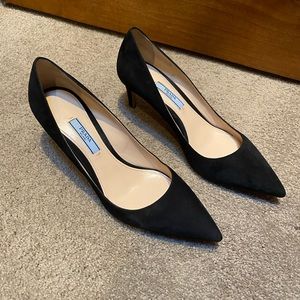 BLACK SUEDE PRADA HEELS